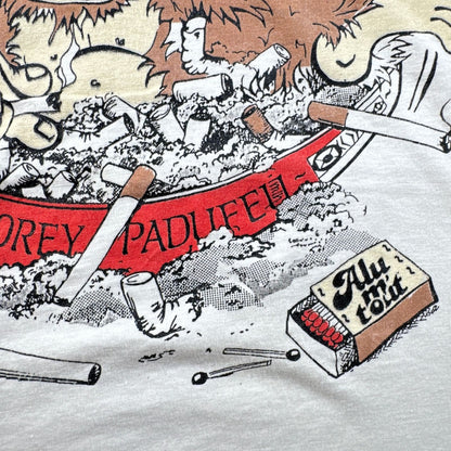 90s アートT Tシャツ ゴリラ 酒 タバコ 動物 白 2XL 2603-0106