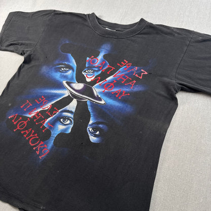 90s 00s xfiles UFO Xファイル モルダー スカリー 映画T Tシャツ 黒 L 2603-0107