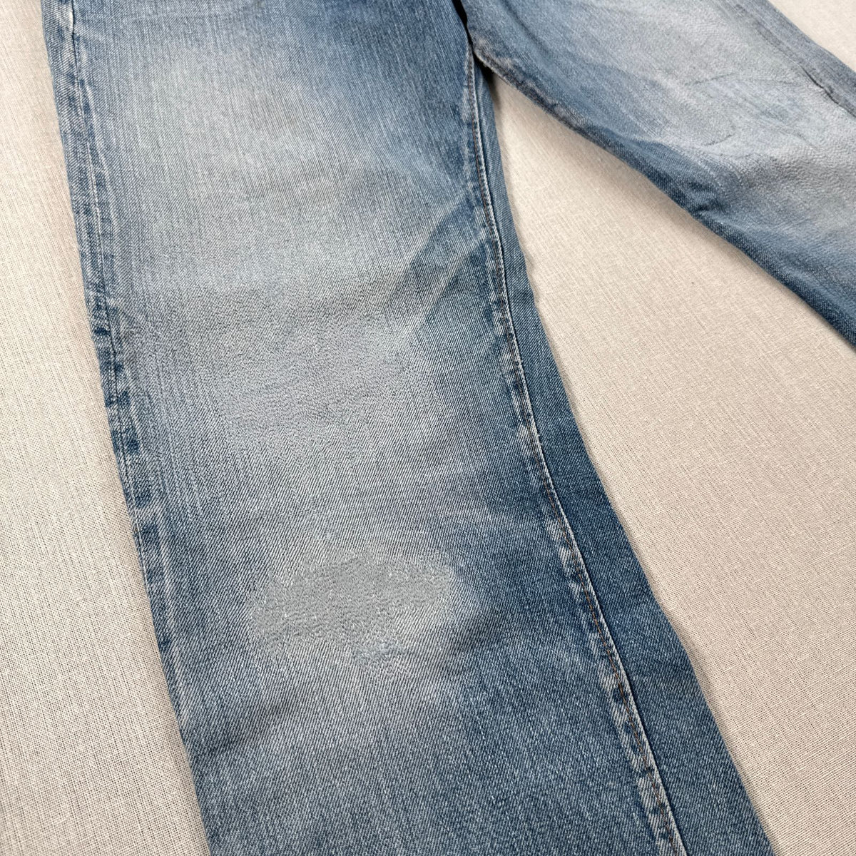 Levi's 502xx bigE 66前期 ボタン裏16 Vステッチ 赤耳 60s USA製 16ボタン 16刻印 縦落ち シングル ビッグE levis ハチノス ヒゲ 紙パッチ ギャラ入り 検 pa-00025