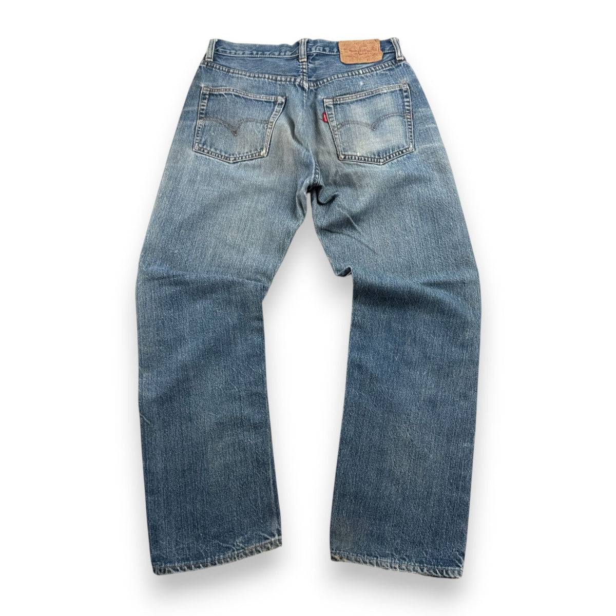 70s 501 bige ボタン裏6 デニム 赤耳 セルビッチ 内股シングル w30 ジーンズ ハチノス ヒゲ 雰囲気 66前期 シングルステッチ 紙パッチ 2603-0146