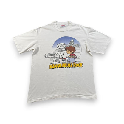 90s school house rock スクールハウスロック Tシャツ USA製 白 L 1995 SOFTEE シングルステッチ 2603-0017