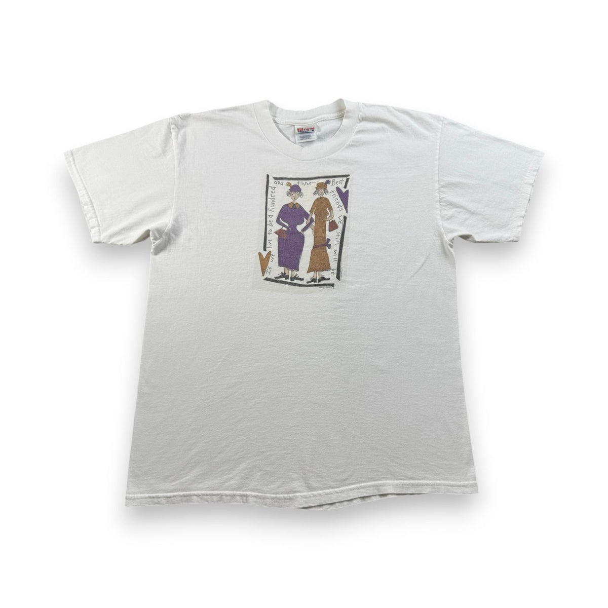 00s アートT Tシャツ sandy gervais Hanes L 白 art 2603-0065