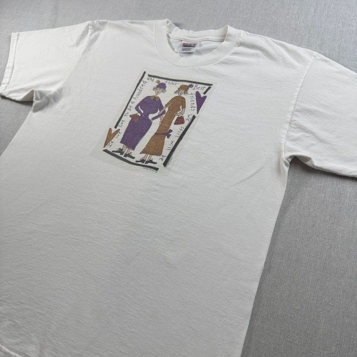 00s アートT Tシャツ sandy gervais Hanes L 白 art 2603-0065