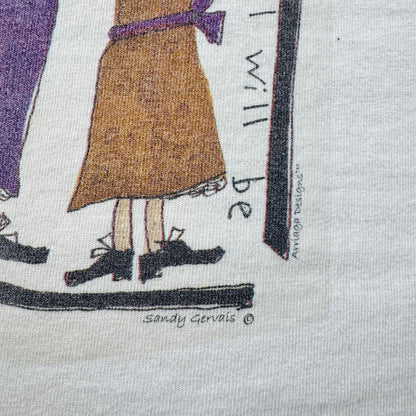 00s アートT Tシャツ sandy gervais Hanes L 白 art 2603-0065