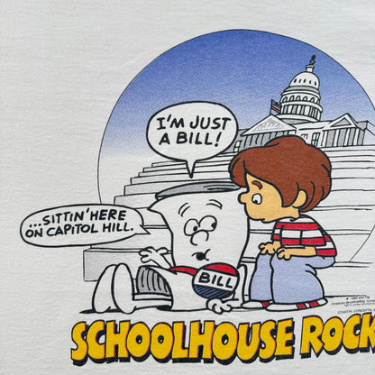 90s school house rock スクールハウスロック Tシャツ USA製 白 L 1995 SOFTEE シングルステッチ 2603-0017