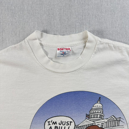 90s school house rock スクールハウスロック Tシャツ USA製 白 L 1995 SOFTEE シングルステッチ 2603-0017