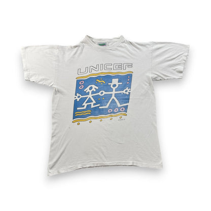 90s ユニセフ UNICEF アートT Tシャツ 白 M 2603-0123