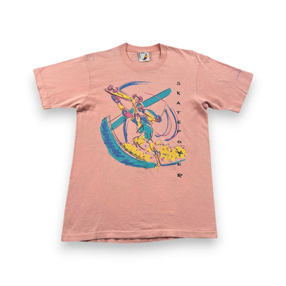 90s USA製 スケート Tシャツ ピンク HOBIE HEAVY オールドスケート M シングルステッチ 2603-0124
