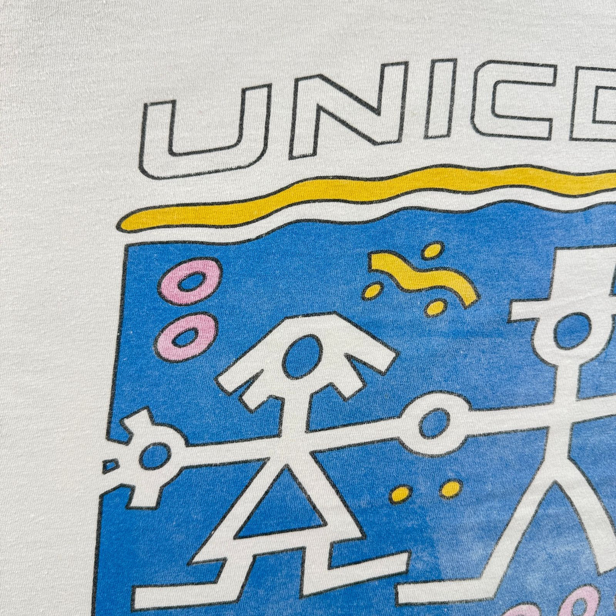 90s ユニセフ UNICEF アートT Tシャツ 白 M 2603-0123