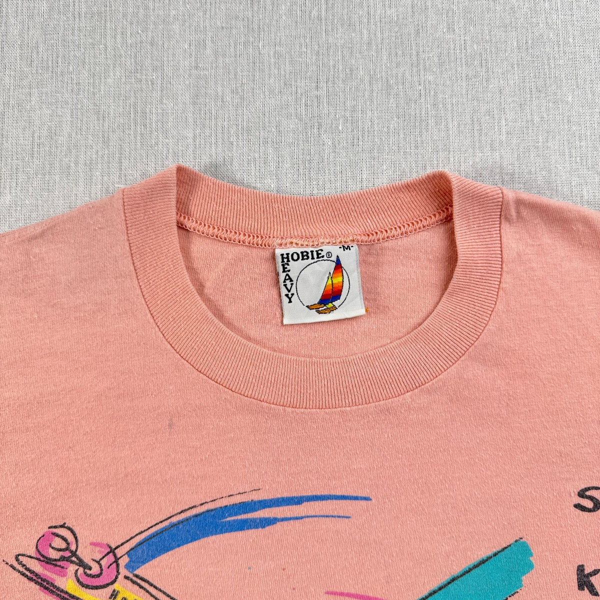 90s USA製 スケート Tシャツ ピンク HOBIE HEAVY オールドスケート M シングルステッチ 2603-0124