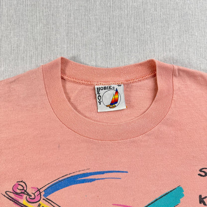90s USA製 スケート Tシャツ ピンク HOBIE HEAVY オールドスケート M シングルステッチ 2603-0124