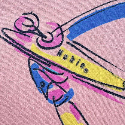 90s USA製 スケート Tシャツ ピンク HOBIE HEAVY オールドスケート M シングルステッチ 2603-0124