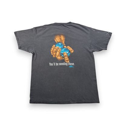 90s 00s NO FEAR グラフィック Tシャツ ストリート スケボー オールドスケート 黒 フェード 2603-0126