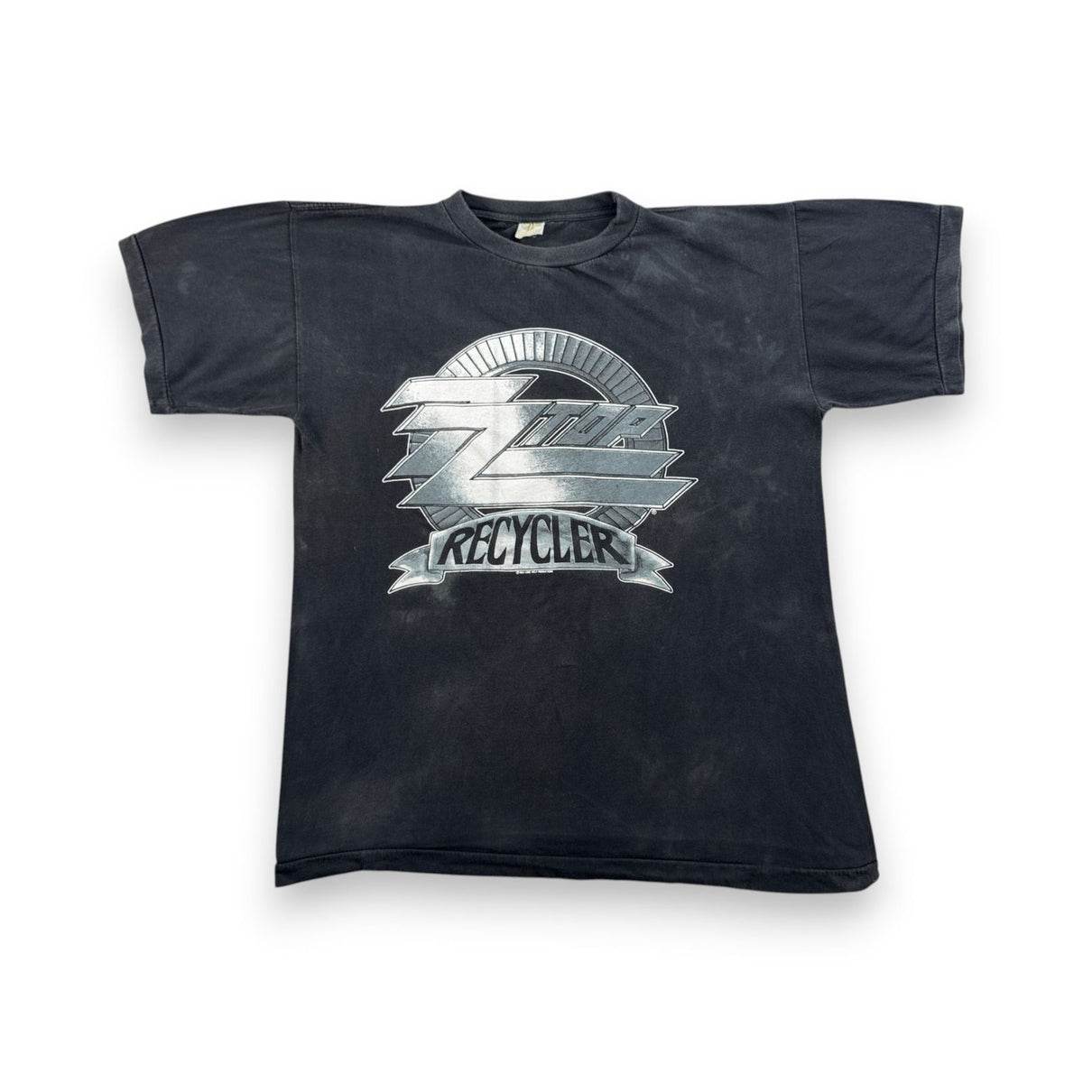 90s ZZ TOP ZZトップ RECYCLER Tシャツ バンドT ツアー 黒 L 1990 シングルステッチ フェード 2603-0127