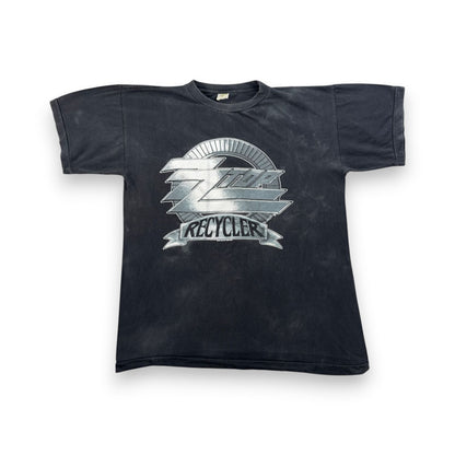 90s ZZ TOP ZZトップ RECYCLER Tシャツ バンドT ツアー 黒 L 1990 シングルステッチ フェード 2603-0127