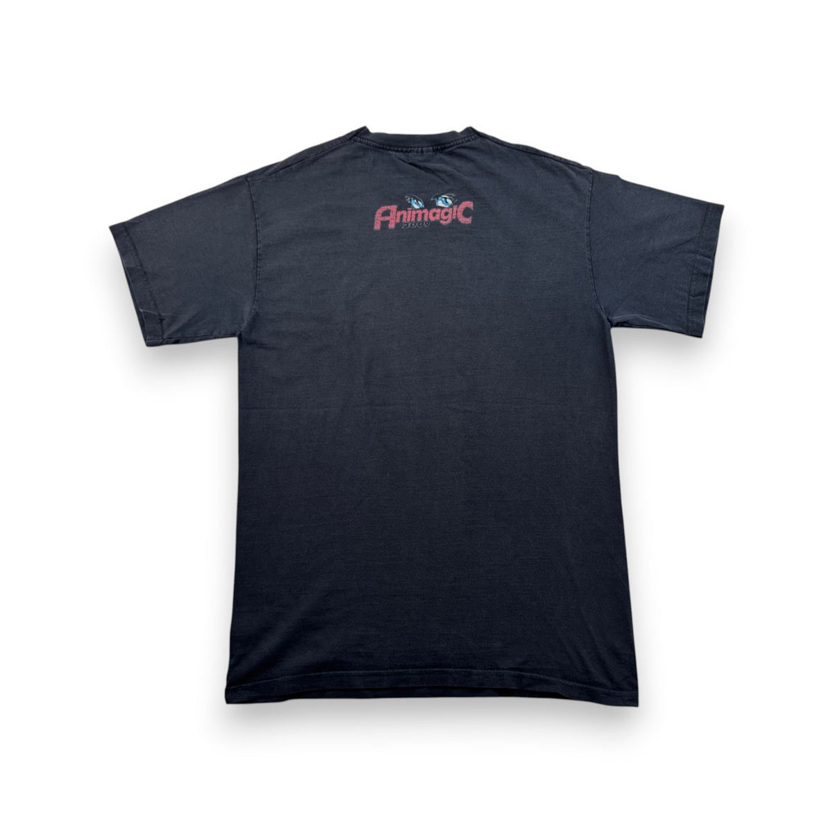 00s animagic アニマジック グラフィック Tシャツ 2009年 黒 フェード 天使 悪魔 T 両面プリント 2009 2603-0128