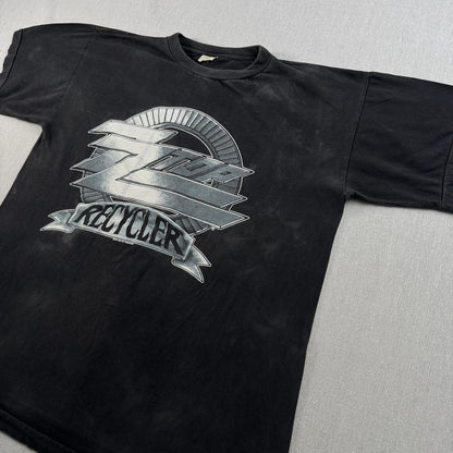90s ZZ TOP ZZトップ RECYCLER Tシャツ バンドT ツアー 黒 L 1990 シングルステッチ フェード 2603-0127