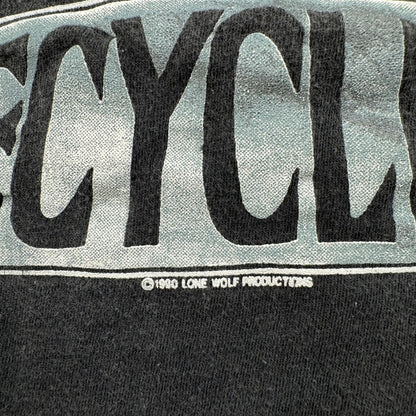 90s ZZ TOP ZZトップ RECYCLER Tシャツ バンドT ツアー 黒 L 1990 シングルステッチ フェード 2603-0127