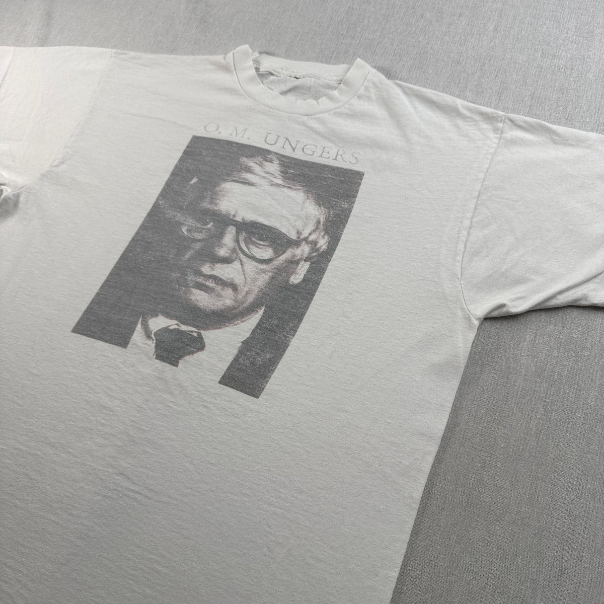 90s O.M.UNGERS ドイツ 建築家 偉人T フォトT Oswald Mathias Ungers Tシャツ 白 ベルリンの壁 ウンガース シングルステッチ 2603-0133