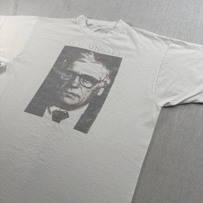 90s O.M.UNGERS ドイツ 建築家 偉人T フォトT Oswald Mathias Ungers Tシャツ 白 ベルリンの壁 ウンガース シングルステッチ 2603-0133