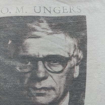 90s O.M.UNGERS ドイツ 建築家 偉人T フォトT Oswald Mathias Ungers Tシャツ 白 ベルリンの壁 ウンガース シングルステッチ 2603-0133