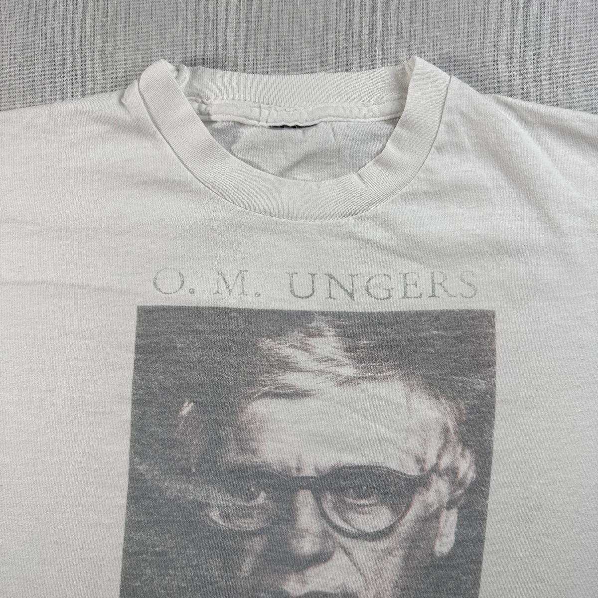 90s O.M.UNGERS ドイツ 建築家 偉人T フォトT Oswald Mathias Ungers Tシャツ 白 ベルリンの壁 ウンガース シングルステッチ 2603-0133