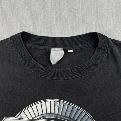 90s ZZ TOP ZZトップ バンドT RECYCLER Tシャツ ツアー 黒 L 1990 シングルステッチ フェード シングルステッチ 2603-0138