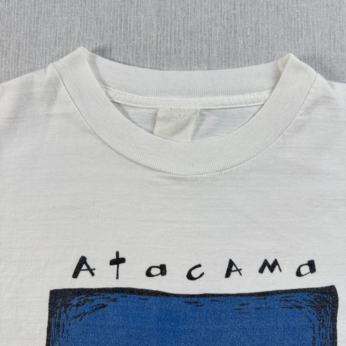 90s アートT Tシャツ ATACAMA アタカマ スーベニアT tatoo タトゥー 砂漠 白 chile シングルステッチ 2603-0143