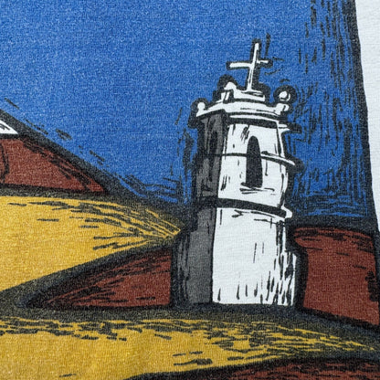 90s アートT Tシャツ ATACAMA アタカマ スーベニアT tatoo タトゥー 砂漠 白 chile シングルステッチ 2603-0143