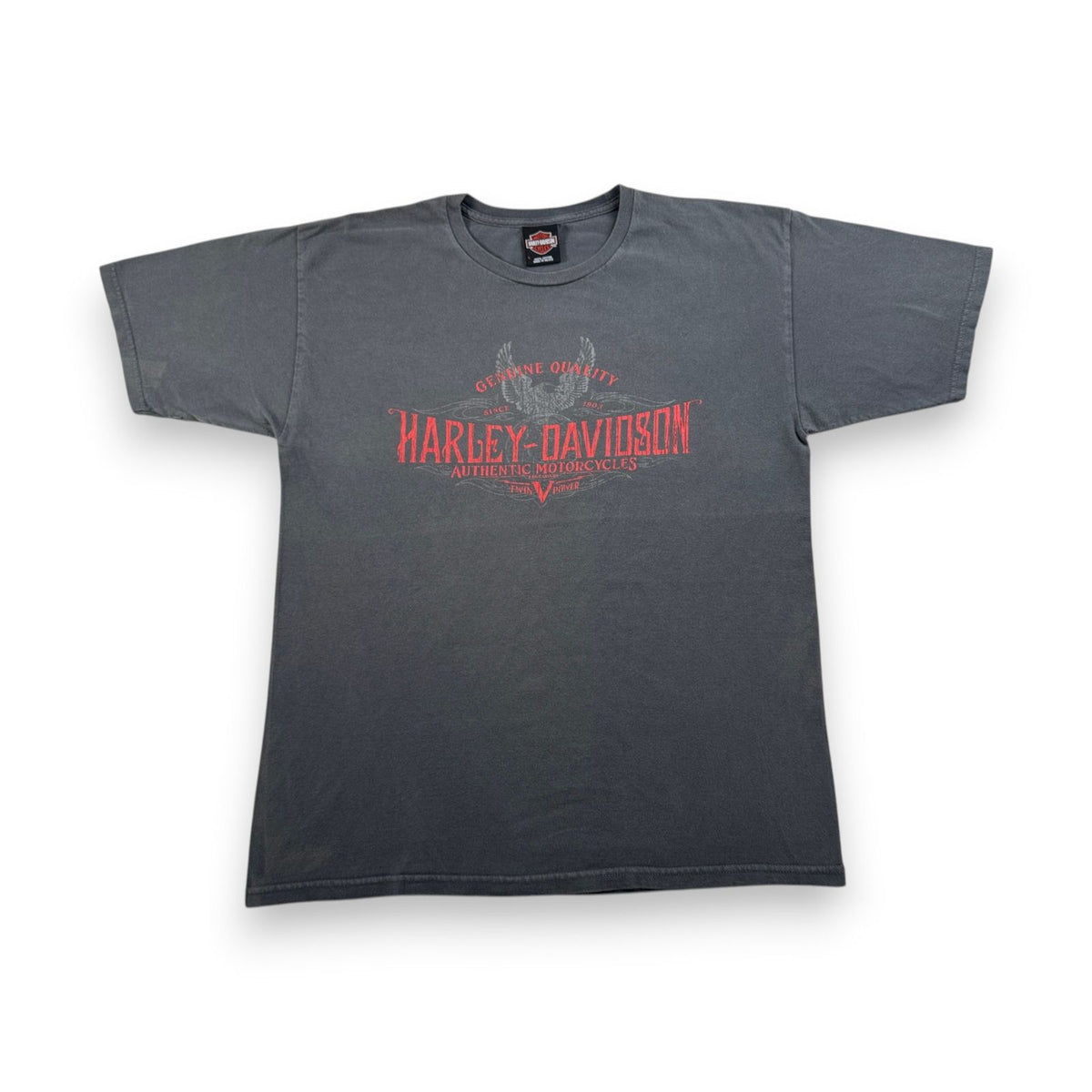 00s ハーレーダビッドソン Tシャツ グレー L メキシコ製 Harley Davidson 2603-0147