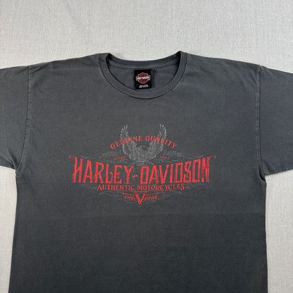 00s ハーレーダビッドソン Tシャツ グレー L メキシコ製 Harley Davidson 2603-0147