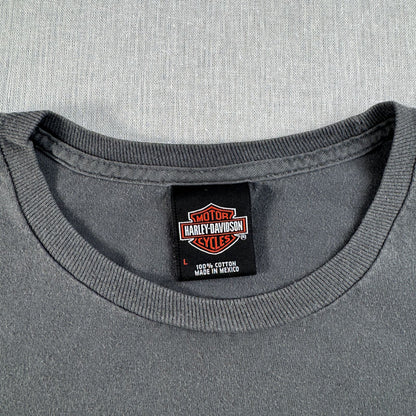 00s ハーレーダビッドソン Tシャツ グレー L メキシコ製 Harley Davidson 2603-0147