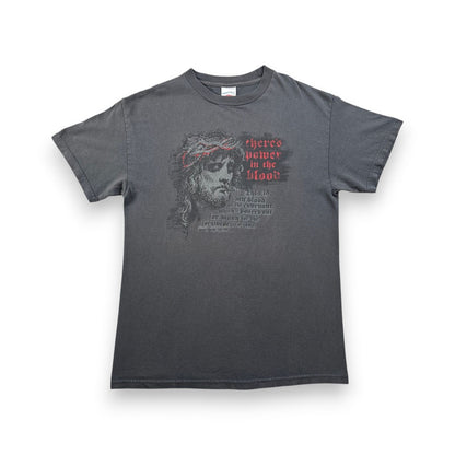 00s JESUS ジーザス Tシャツ キリスト グレー M 2603-0148
