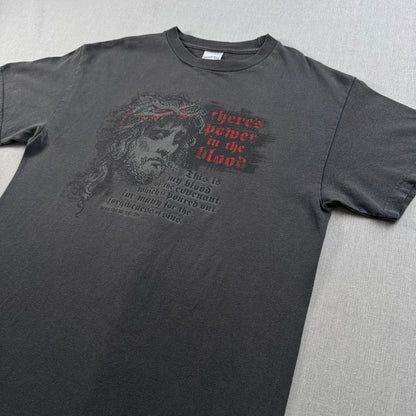 00s JESUS ジーザス Tシャツ キリスト グレー M 2603-0148