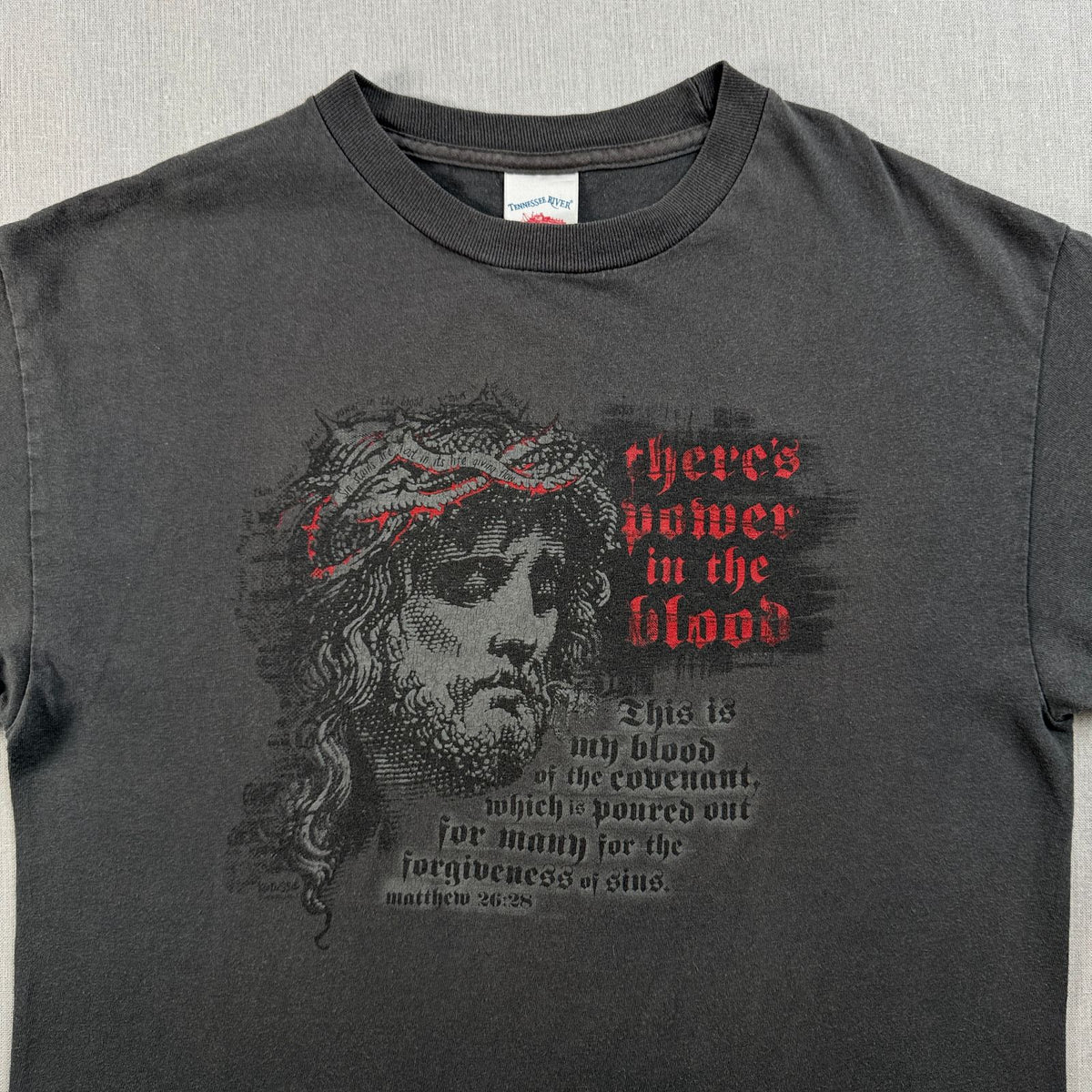 00s JESUS ジーザス Tシャツ キリスト グレー M 2603-0148