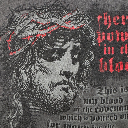 00s JESUS ジーザス Tシャツ キリスト グレー M 2603-0148