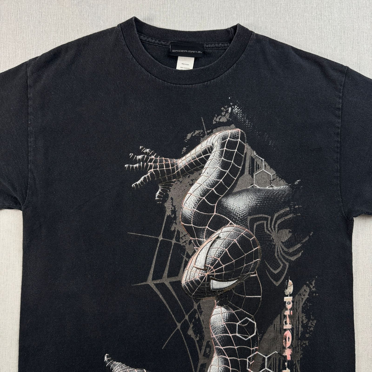 00s スパイダーマン SPIDER MAN 3 Tシャツ 映画 ムービー 黒 2603-0151