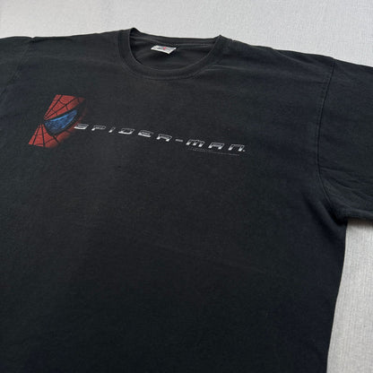 00s スパイダーマン SPIDER MAN 2 Tシャツ XL 黒 映画 ムービー 2603-0152