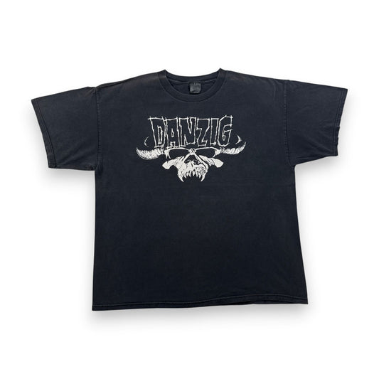 00s GIANT製 DANZIG バンT パンク ハードコア Tシャツ ダンジグ ボックスシルエット 黒 2603-0154