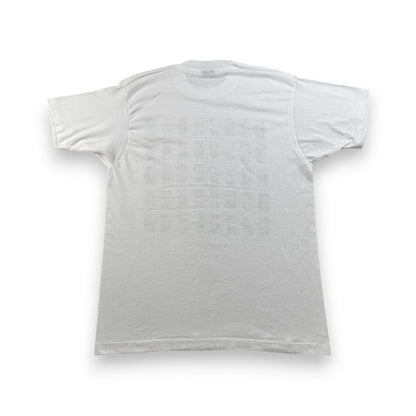 90s USA製 Tシャツ USPS 花 切手 アートT 白 L シングルステッチ スクリーンスターズ 2603-0155