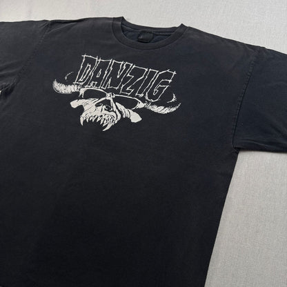 00s GIANT製 DANZIG バンT パンク ハードコア Tシャツ ダンジグ ボックスシルエット 黒 2603-0154