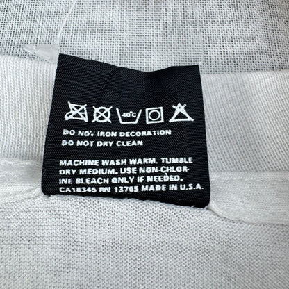 90s USA製 Tシャツ USPS 花 切手 アートT 白 L シングルステッチ スクリーンスターズ 2603-0155