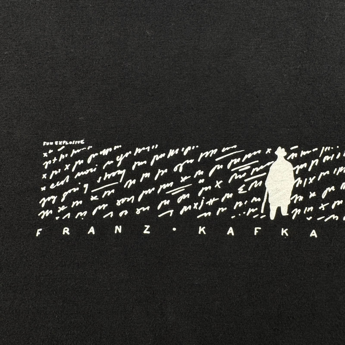 90s フランツカフカ Franz Kafka Jiri Votruba イジーヴォトルバ アートT Tシャツ 黒 M チェコ アーティスト 2603-0156