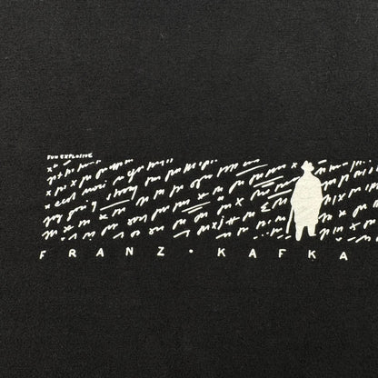 90s フランツカフカ Franz Kafka Jiri Votruba イジーヴォトルバ アートT Tシャツ 黒 M チェコ アーティスト 2603-0156