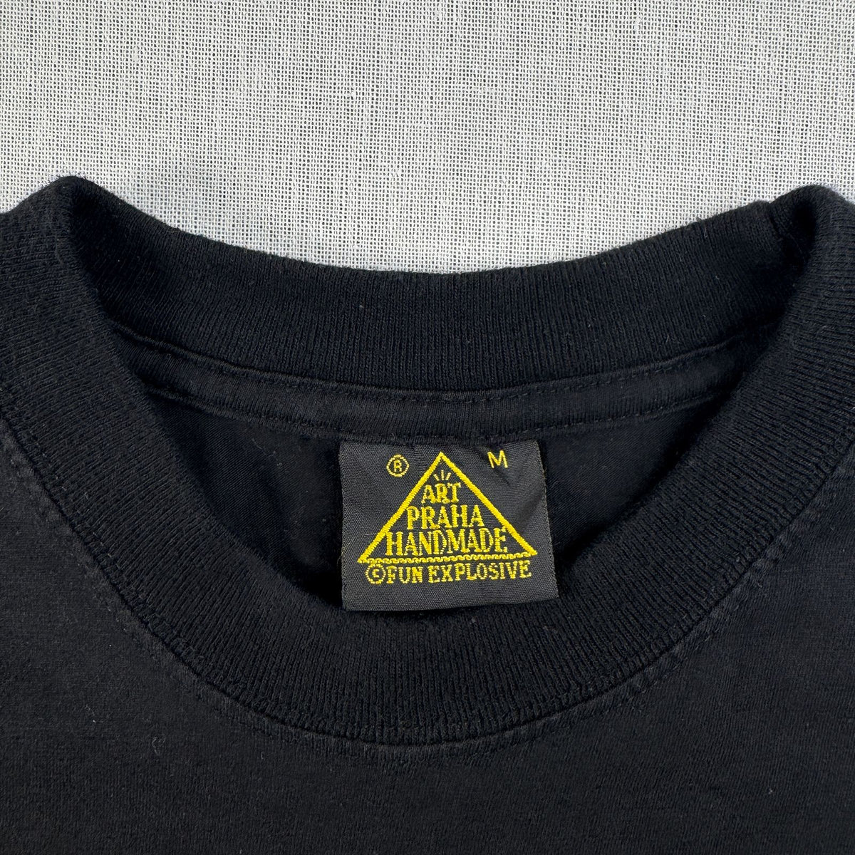 90s フランツカフカ Franz Kafka Jiri Votruba イジーヴォトルバ アートT Tシャツ 黒 M チェコ アーティスト 2603-0156