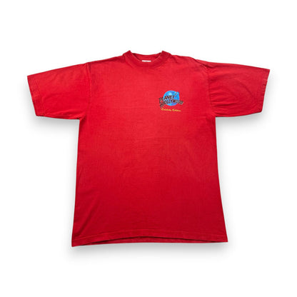 90s USA製 PLANET HOLLYWOOD プラネットハリウッド L シルベスタースタローン Tシャツ 赤 2603-0158