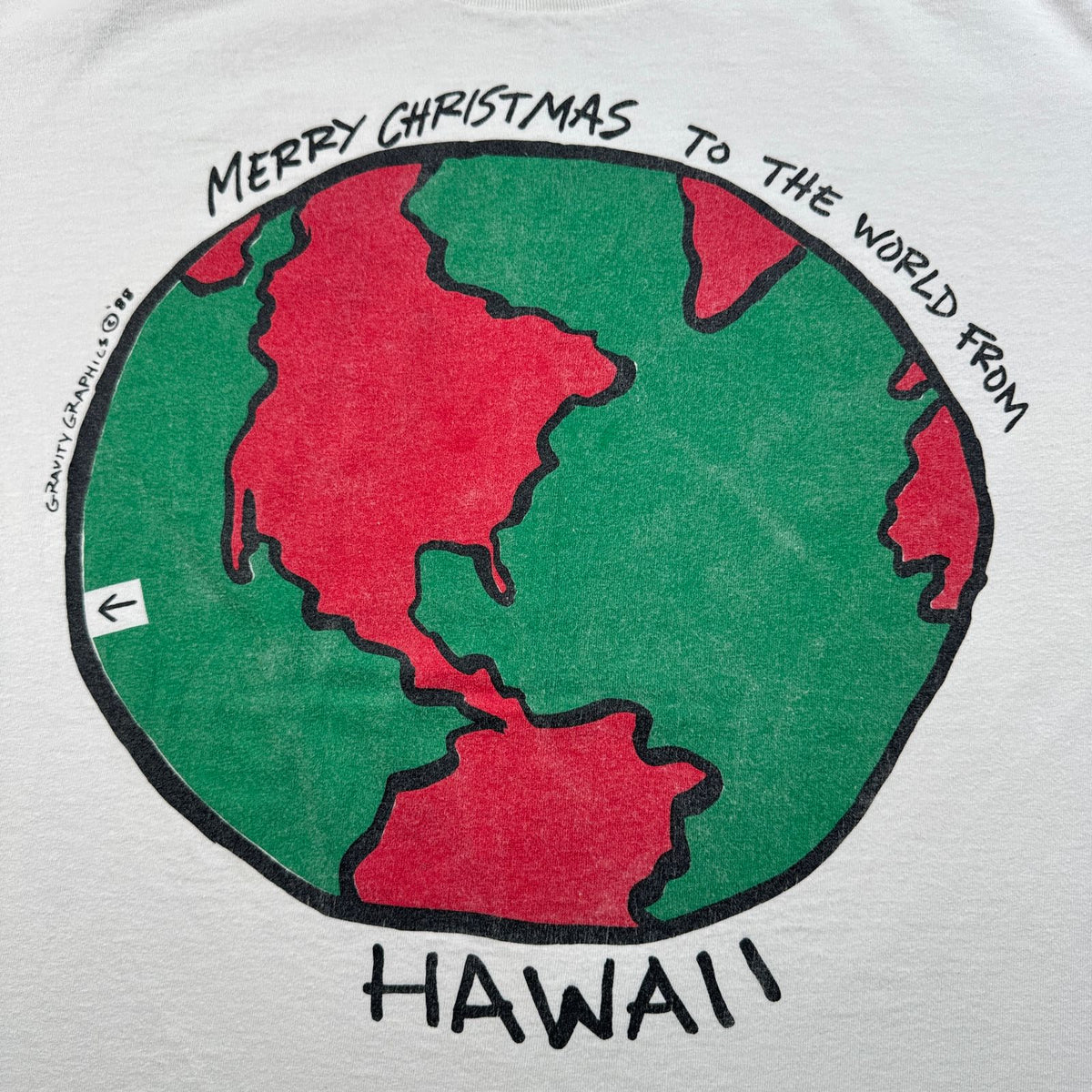 80s 90s アートT GRAVITY GRAPHICS 地球 USA製 XL グラビティグラフィック Tシャツ アートT 2603-0157