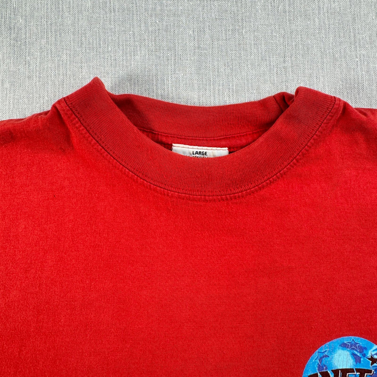 90s USA製 PLANET HOLLYWOOD プラネットハリウッド L シルベスタースタローン Tシャツ 赤 2603-0158