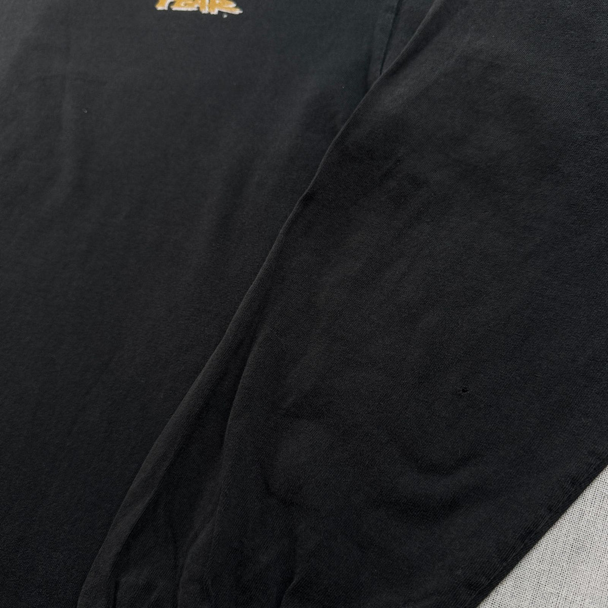 90s NO FEAR ロンT 黒 スケボー オールドスケート 両面プリント ストリート Tシャツ 2603-0159
