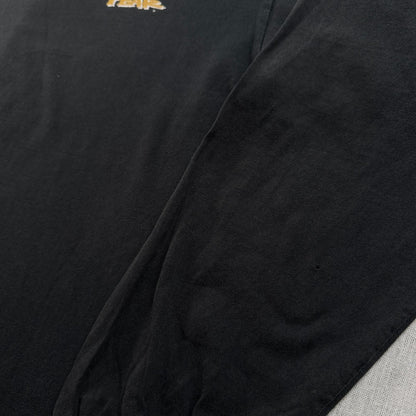 90s NO FEAR ロンT 黒 スケボー オールドスケート 両面プリント ストリート Tシャツ 2603-0159
